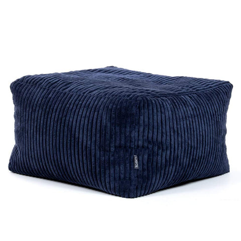 icon Amara Small Cord Bean Bag Footstool with Filling Included, Blue