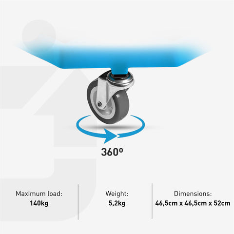 Högert Technik - Adjustable Workshop Stool | Telescopic Workshop Seat | Height Adjustment | Heavy Duty Construction | Maximum Load 140kg