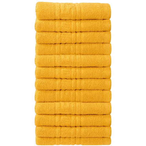 DTEX HOMES 100% Egyptian Cotton Flannel Face Cloths Wash Towel Set - 12 Pack, 30 x 30 cm