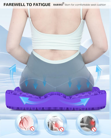 Double-Layer Honeycomb Gel Seat Cushion, Pressure Relief for Long Sitting