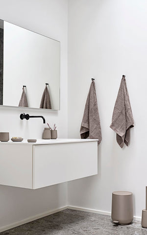 Zone Denmark Nova Pedal Bin, Cosmetic Bathroom Bin, Small Waste Bin for Bathroom, 3 Litre, Ø 20.5 cm, Height 23.5 cm, Taupe