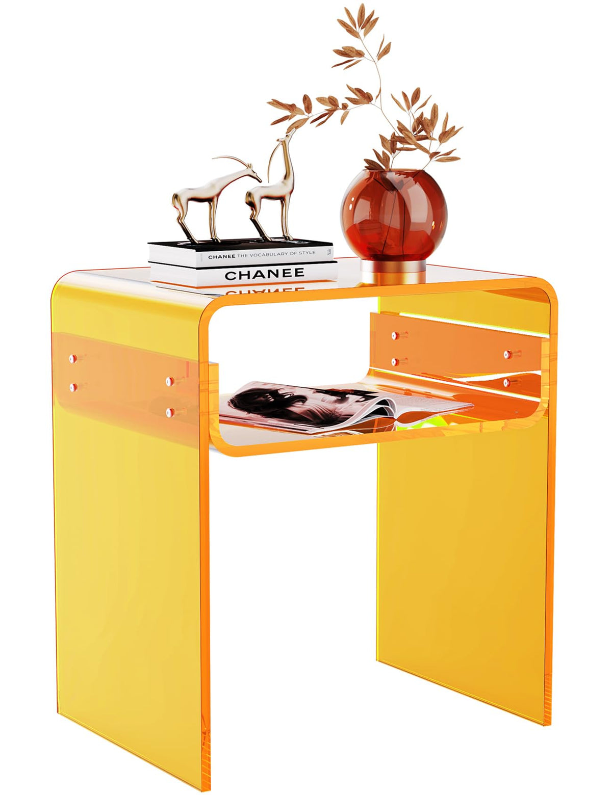 solaround Acrylic Side Table, Yellow