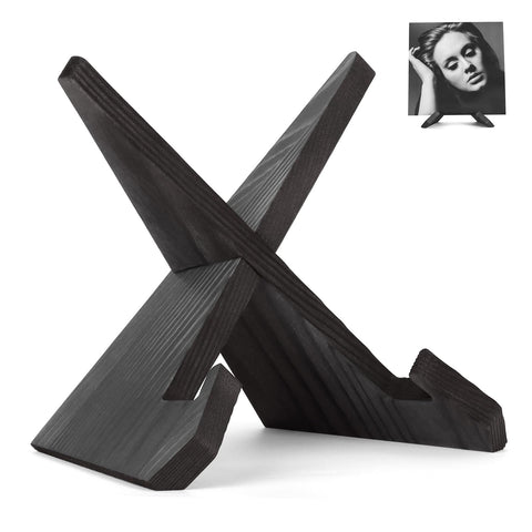 PUERSI Now Playing Vinyl Record Stand, Wooden Display Vinyl Holder Stand
