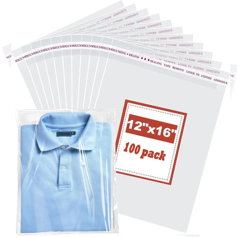 ATB-Foger 30x40cm Self-sealing Cellophane Display A3 Cello Bags 100 Packs OPP Display Sealable Bags for Cookies, Sweets, Envelopes, Gifts, Cards