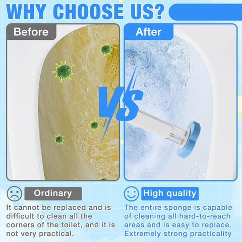 30PCS Disposable Toilet Brush Replacement Head, Disposable Toilet Cleaning System, Disposable Replacement Head, No Odour Cleaning