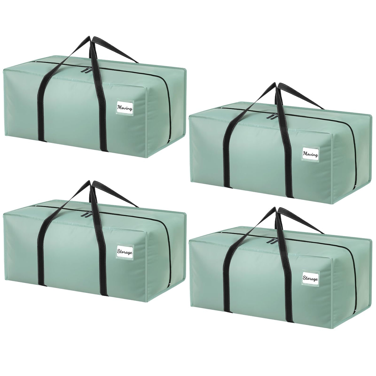 Dntorx 4 Pack 120L Moving Bags and Storage Bags, Large Moving Box with Zip