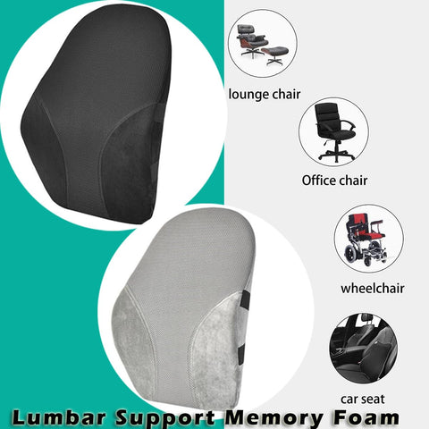 Qollection Lumbar Support Memory Foam Back Pain Back Support Heat Sensitive & Durable Memory Foam Sitting for Office