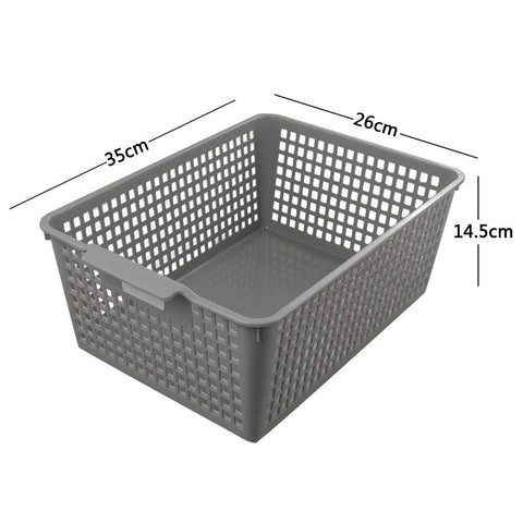 Annkky Large Baskets, Rectangular Plastic Storage Basket, Set of 4