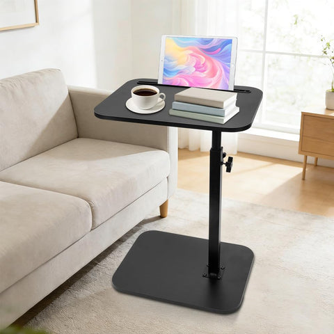 C-Shape Side Table, Height Adjustable, Small Side Table, Couch, 360° Rotating Sofa Table, Coffee Table, Side Table, Sofa Table, Bed Table for Couch