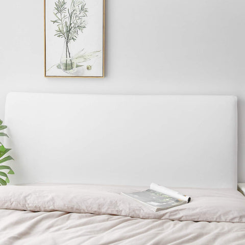 DUJUIKE Headboard Slipcover for full Bed, Stretch Bed Headboard Cover, Dustproof Protector Cover for Linen Tufted Upholstered