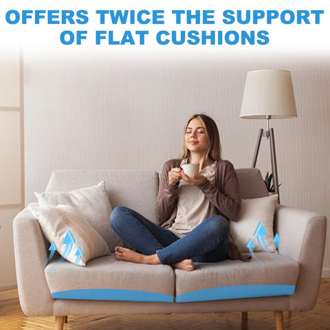 XPJBKC Sofa Cushion Support, 2 Pack Sofa Saver Furniture Seat Support Foam, 50 x 50cm High-Density Curve Sponge Sofa Support Pad
