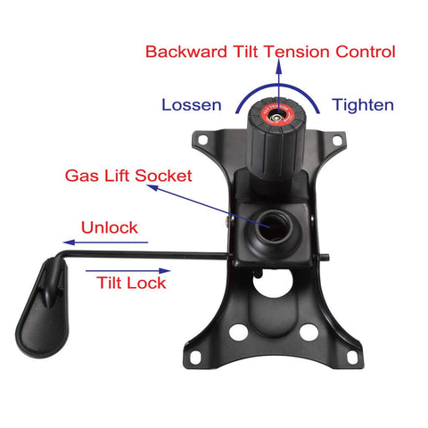 Skelang Tilt Control Mechanism Replacement, Office Chair Tilt Base Control Lift Mechanism, Swivel Base Plate Control Seat Mechanism