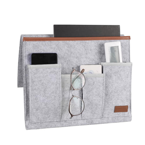 DONGKER Sofa Armrest Organizer, Armrest Caddy Holder Multi-Pocket Design for Magazine Tablet Snacks Books Pen Phone Remote Control