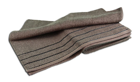 Gözze - Set of 4 Hand Towels, Berlin, 100% Cotton, 50 x 100 cm - Chocolate