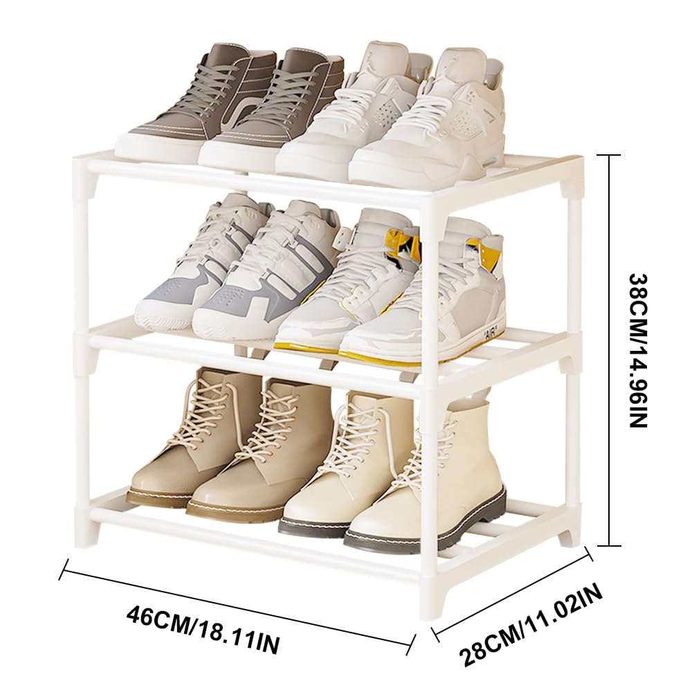 Small Shoe Rack, White Shoe Rack, 3 Tier Shoe Racks, Metal Shoe Racks Small