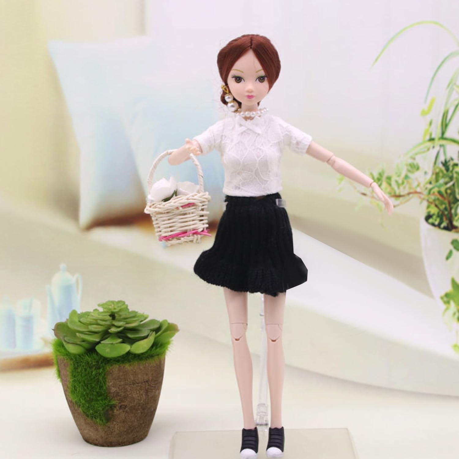 EOWVISN 10 Pieces Mini Cargo Basket, Creative Woven Basket, Home Decoration, Doll House Accessories, Photography Props.