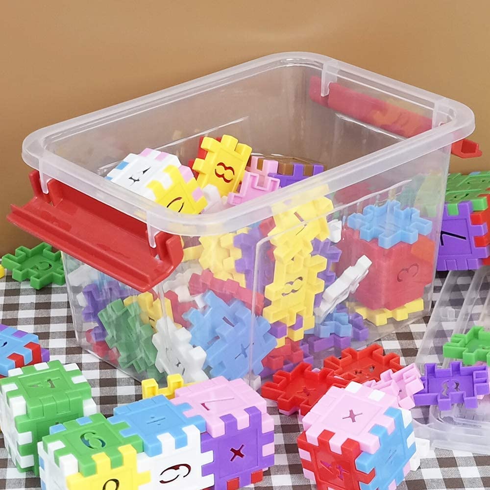 Kiddream 3 Liter Plastic Small Boxes, Clear Storage Boxes with Lids Set of 6
