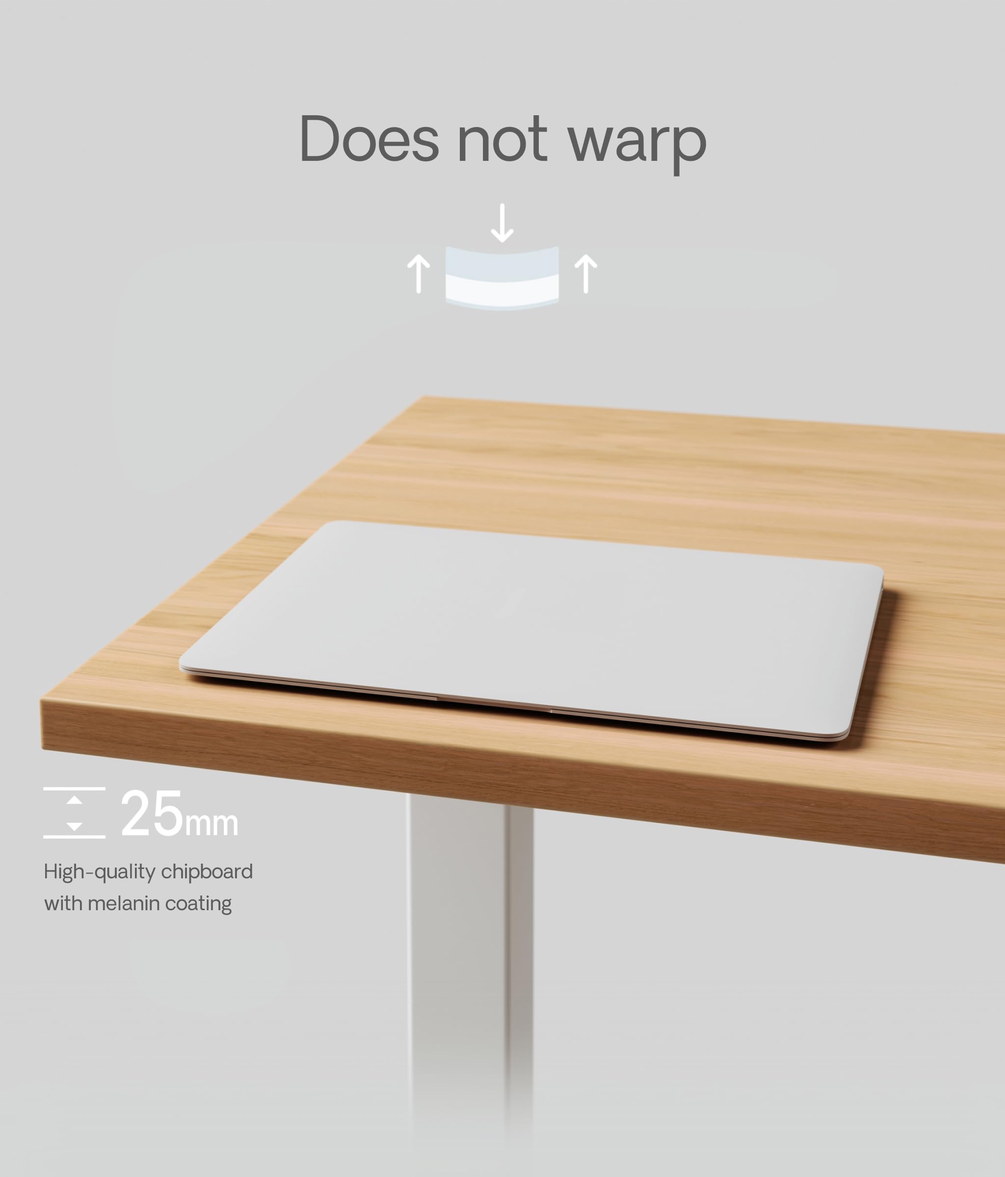 Desktronic Table Top 120 x 60 cm Desk Top - Perfect for Height-Adjustable Desks, Dining Tables and More - Made in Europe