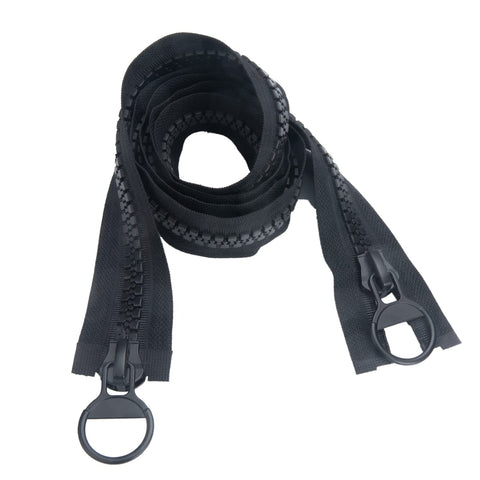 Zip Plastic 2 Way 80 cm #15 Large Divisible Black Zip for Coat Down Jacket Jackets TXZWJZ (80 cm, 2 Ways) (LL-80)