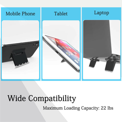 MICREEN 2PCS Portable Computer Keyboard Riser, Invisible Plastic Keyboard Feet, Mini Laptop Tilt Stand for Desk (Black)