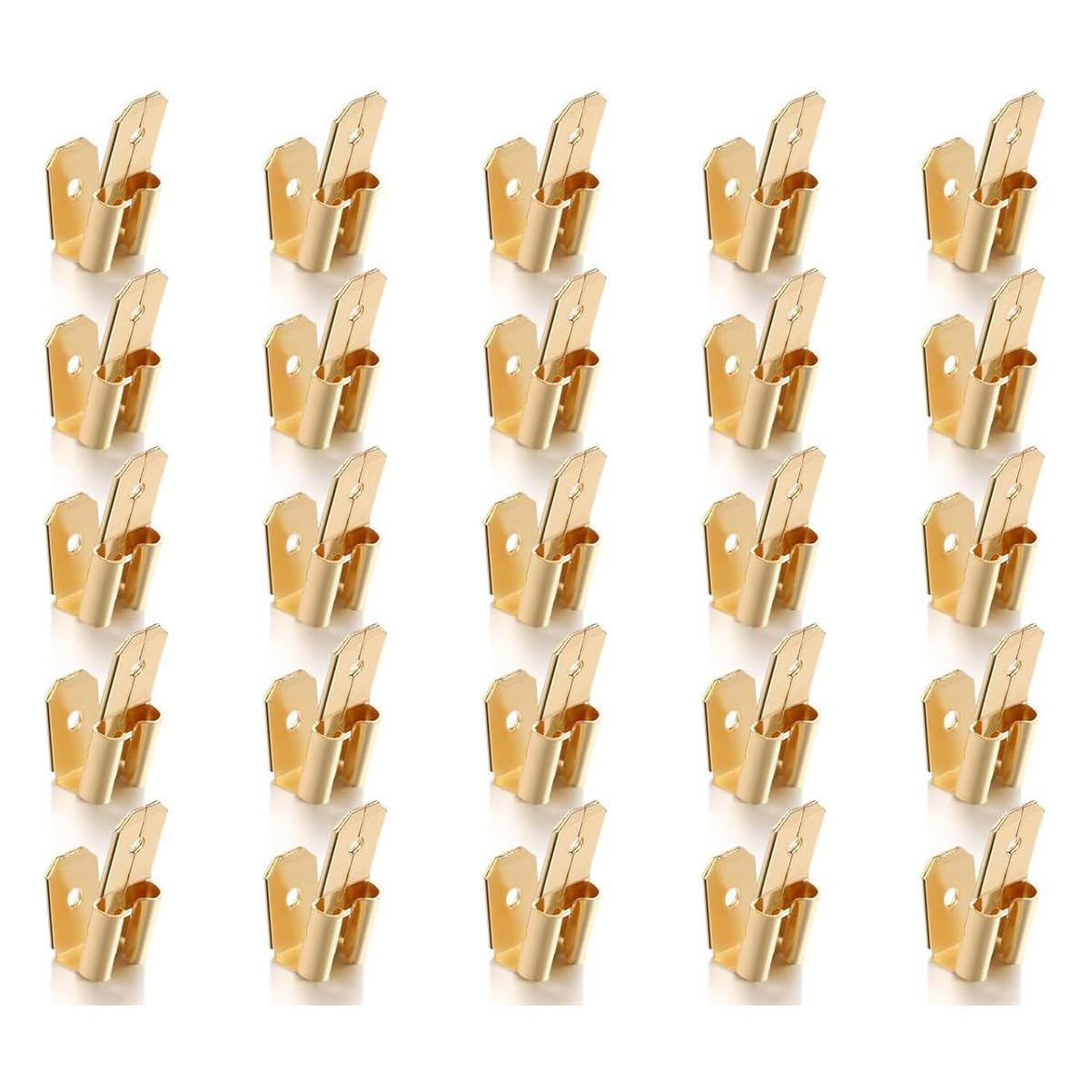 VOANZO 25PCS Electrical Double Male Female Adapter 3 Way Adapter Dual Male Electrical Double Male Female Adapter
