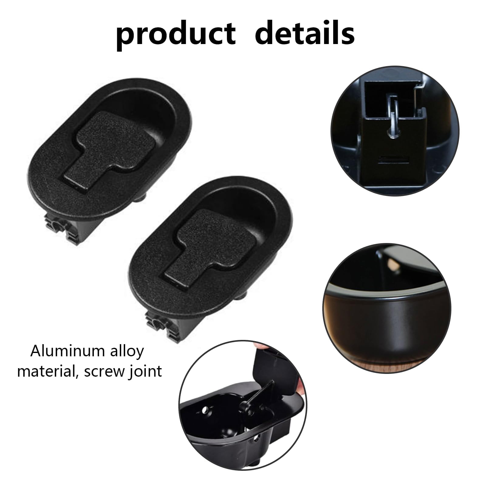 Xiciki 2 Pcs Recliner Chair Parts, Aluminum Universal Recliner Release Pull Handle Replacement for Most Recliner Chair and Sofa