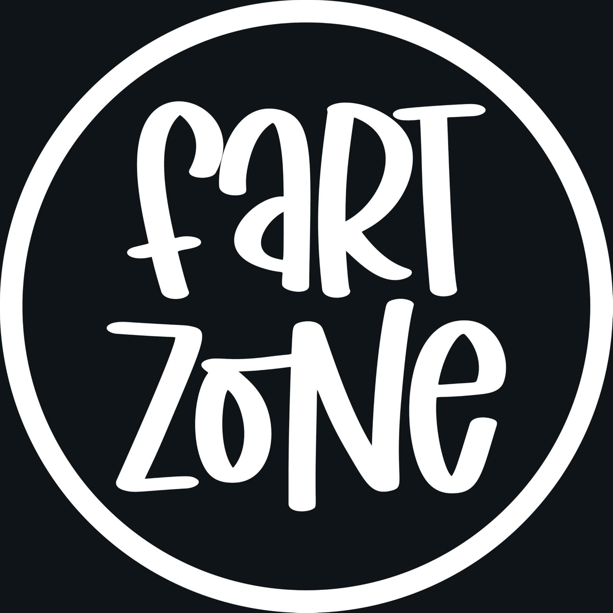 Fart Zone Cute Stickers - Bathroom Décor - Toilet Sticker - Waterproof, Toilet Lid Decal - Bathroom Wall Art - Funny Car Decal (White)