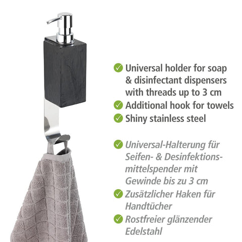 WENKO Turbo-Loc® Telde Soap Dispenser Holder Stainless Steel