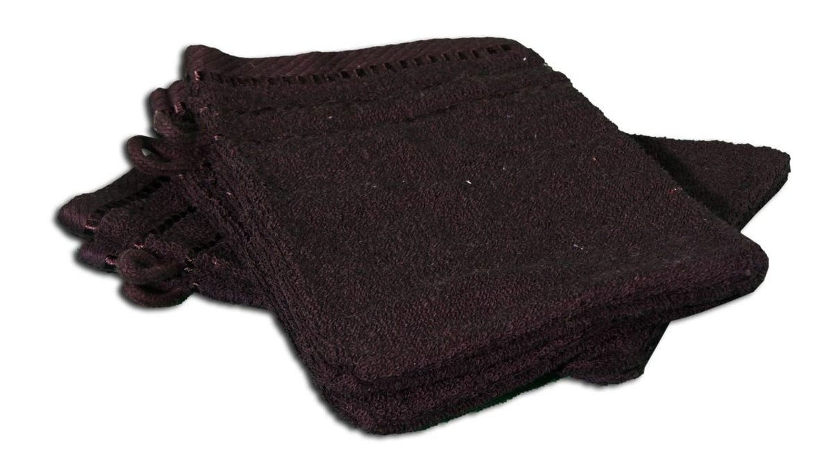 Gözze - Bath/Shower Glove/Mitt, Set of 4, Berlin, 100% Cotton, 17 x 24 cm - Black