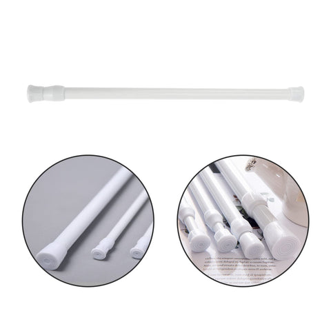 30-50cm Extendable White Net Curtain Rod for Cupboards and Windows