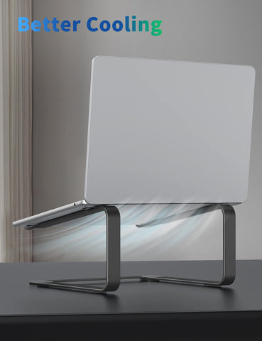 SOUNDANCE Laptop Stand for Desk, Metal Computer Riser, Heavy Stable PC Holder, Ergonomic Laptops Elevator for 12 to 17.3 Inches Notebook Computer