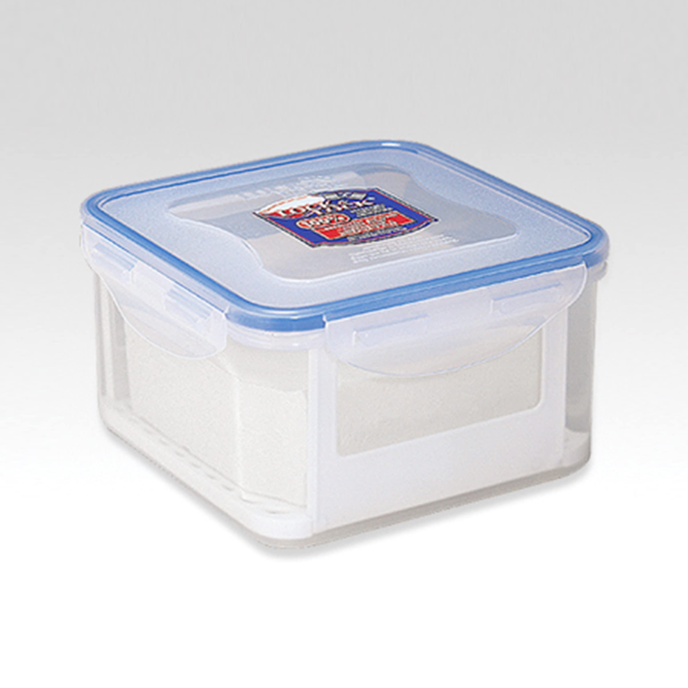LocknLock PP Classic Food Storage Container with Serving Insert, 1.2 L, 155 x 155 x 87 mm, 100% Airtight and Waterproof, Clever Lock System