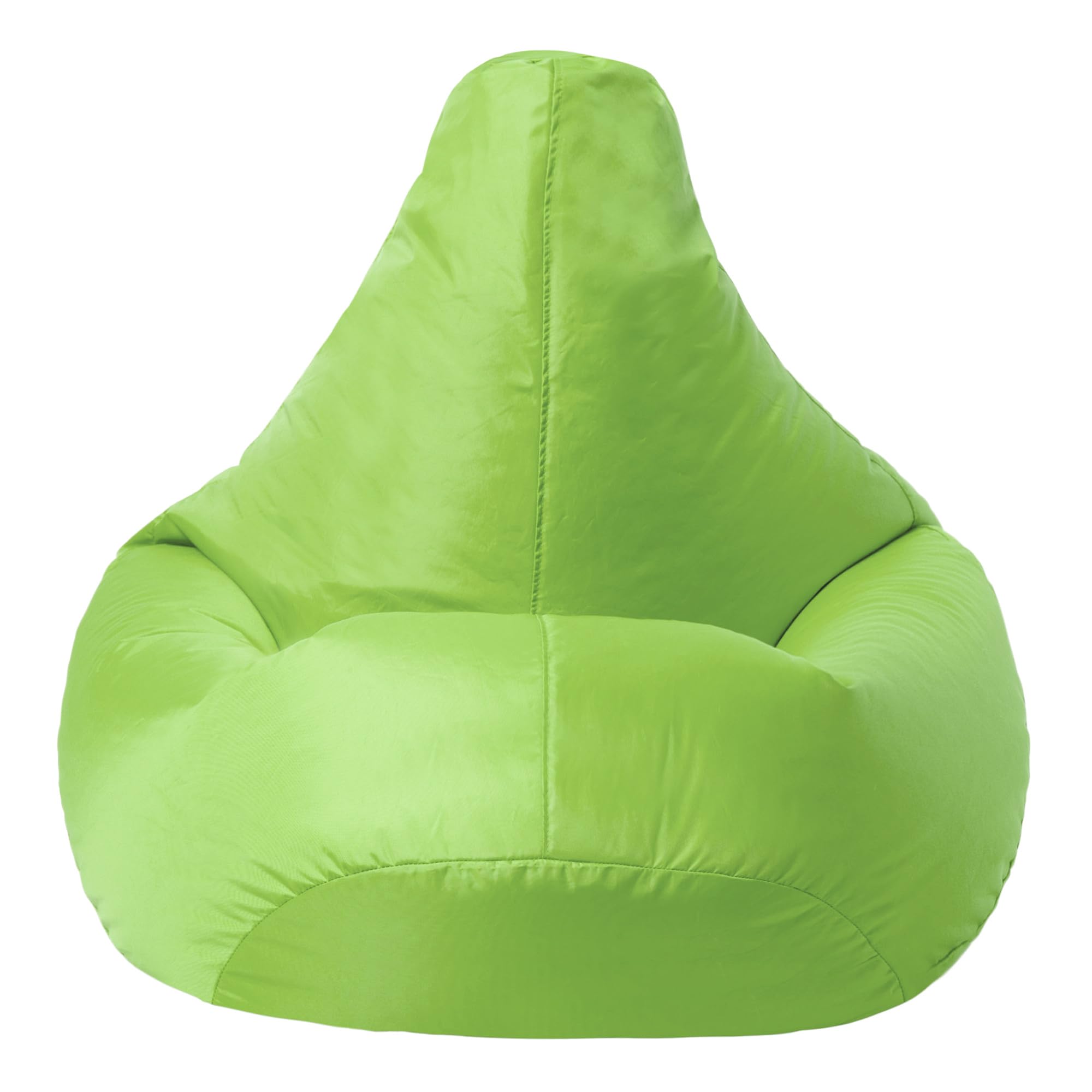 Bean Bag Bazaar High Back Recliner Bean Bag Chair, Lime Green, Indoor Outdoor Beanbag, Water Resistant Fabric, Large Beanbag with Filling Included