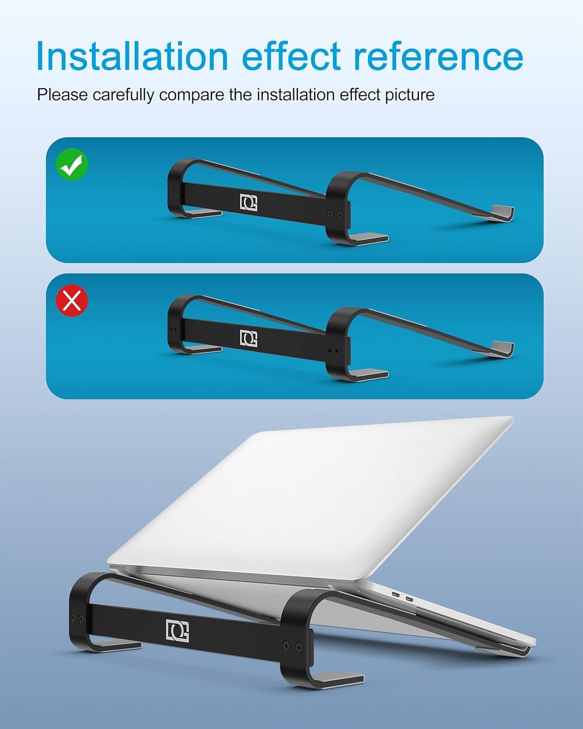 OneCut Laptop Stand, Ergonomic Laptops Riser for Desk - Computer Stands for All 10-18 inch HP, Dell, Lenovo, Microsoft, Macbook