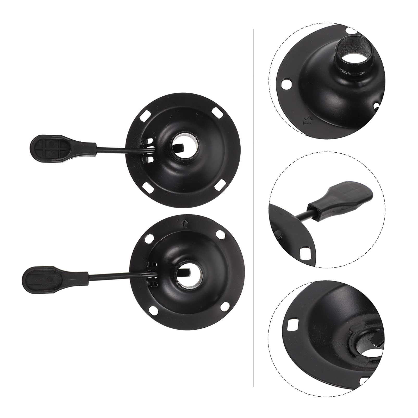 NUOBESTY Chair Chassis Round Tray 9.84 in Swivel Chair Bracket Metal Base Plate Replacement Accessories for Office Seating and Home Use