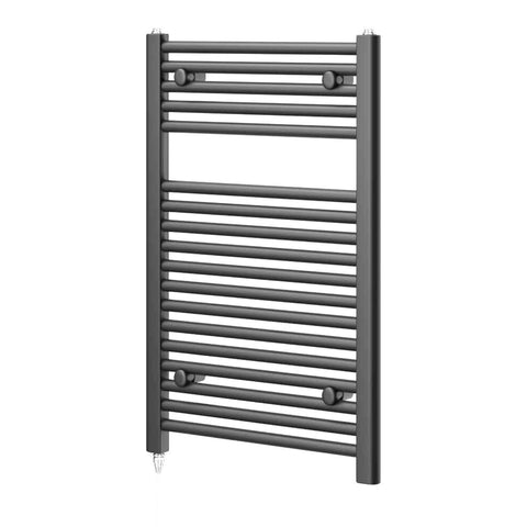 Newark Anthracite Electric Heated Towel Rail Wall Mounted Slim Ladder Design Bathroom Radiator - 770mm x 500mm