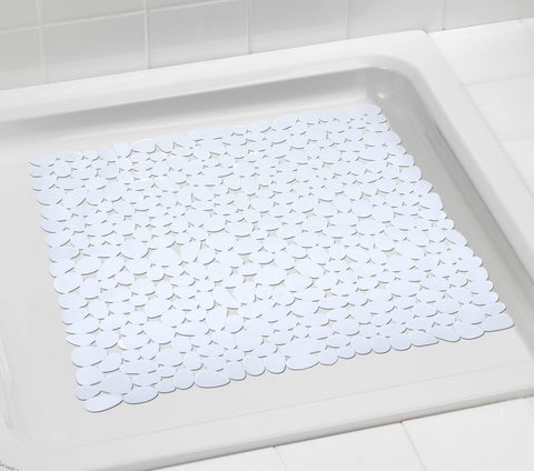 WENKO 20277100 Shower mat Paradise White - anti-slip, Thermoplastic elastomer (TPR), 54 x 54 cm, White