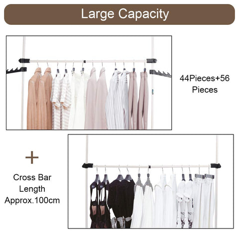 Telescopic Clothes Hanging Rail Heavy Duty, Telescopic Wardrobe Organiser Hanging Rail Clothes, Clothes Pole for Wardrobe