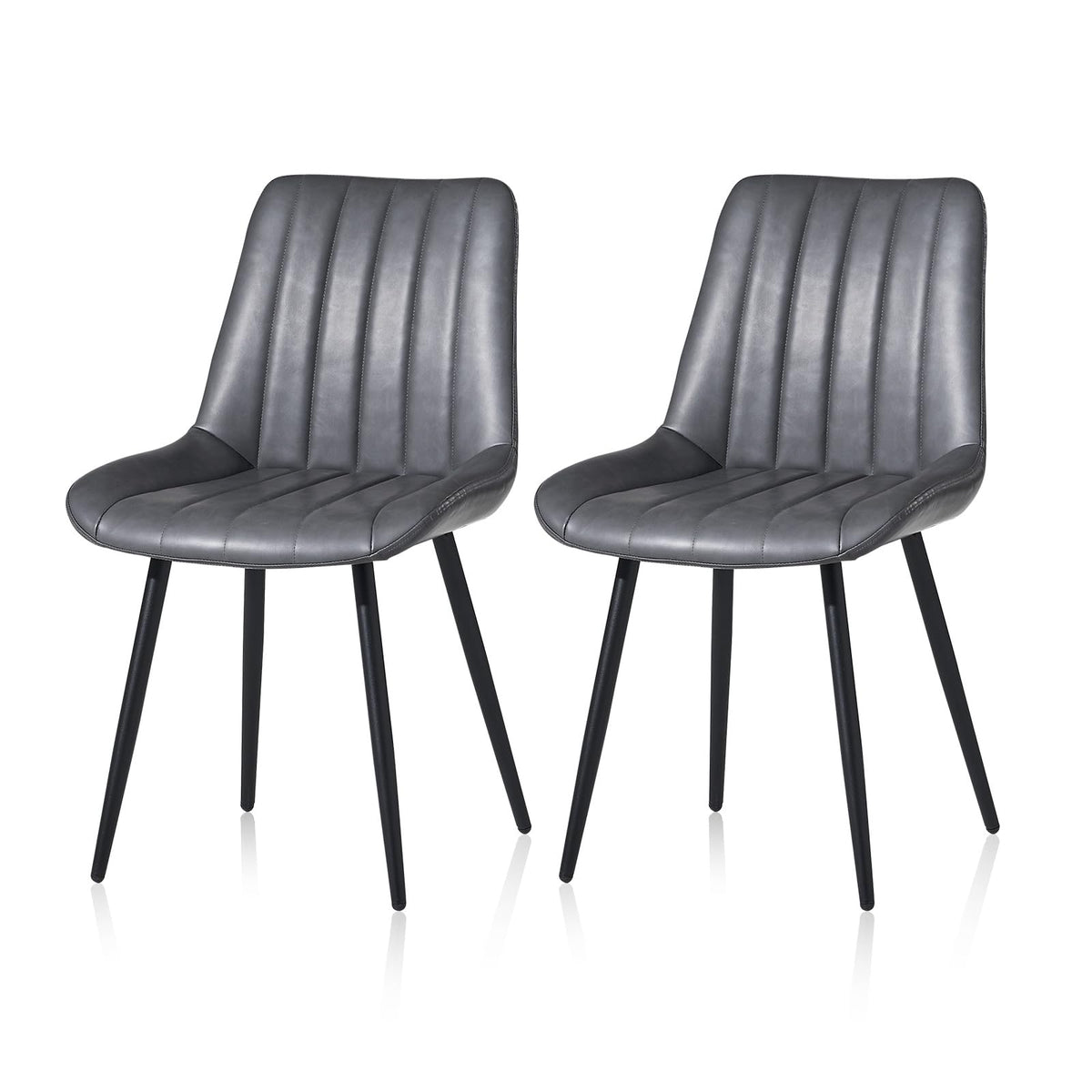 TUKAILAi Set of 2 Faux Leather Dining Chairs for Dining Room