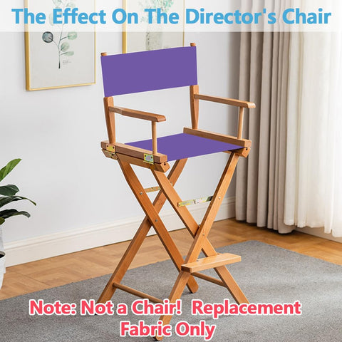 GORGECRAFT 1 Set Director Chair Canvas Replacement Kit 21x8-16 Inch Directors Chairs Medium Purple Casual Seat Back Cloth Covers with Wood Stick for