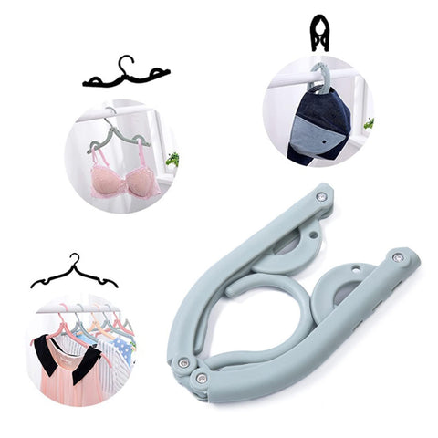 20pcs Folding Clothes Hangers, 4 Colors Travel Hangers Foldable