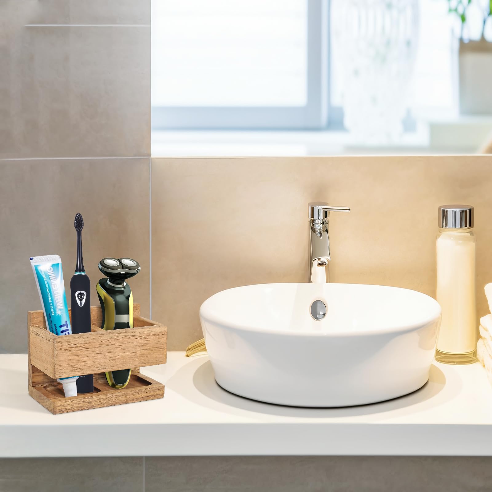 Wall Mounted Toothbrush Shaver Holder Razor Stand for Shower Toothpaste Electric Tooth Brush Holder Face Skin Machine Organizer Wall Mounted or