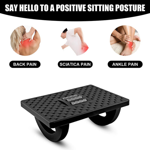 Rocking Foot Rest Under Desk, Ergonomic Foot Stool Under Desk with Massage Rollers Non-Skidding Detachable Footrest for Office Home Travel