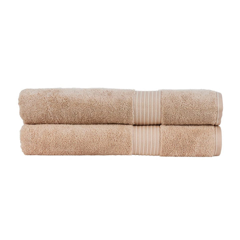 Christy Supreme Hygro 2 Bath Sheets Set | Stone Beige | 100% Luxury Supima Cotton | Ultra Soft | Super Absorbent | 650GSM | Extra Large Bath Towels