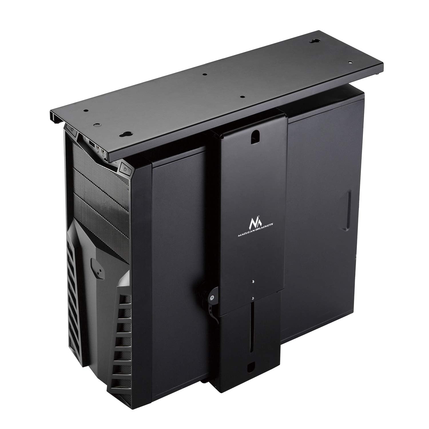 Maclean MC-885 B Universal Computer Desk Holder PC Station Workstation Holder Under Table Up To 10kg Extendable Swivel 360 °