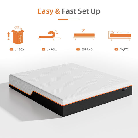 Vesgantti Single Mattress Memory Foam Mattress, Medium, 90x190x20CM