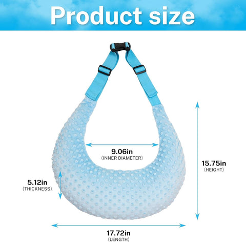 OUWERALL Wheelchair Pillow, Cotton, Adjustable Lumbar Support, Breathable, Arm Support, Lumbar Protection, Prevention of Forward Bumping