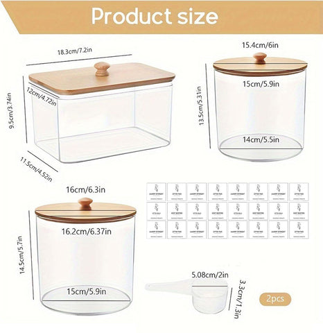 SVUPUE Laundry storage containers,Washing powder dispenser,3 Pack