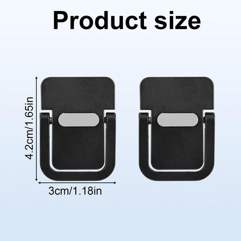 Penitue 2pcs Mini Portable Laptop Stand, Zinc Alloy Foldable Laptop Keyboard Riser Self-Adhesive Kickstand Invisible Computer Notebook Holder Lift