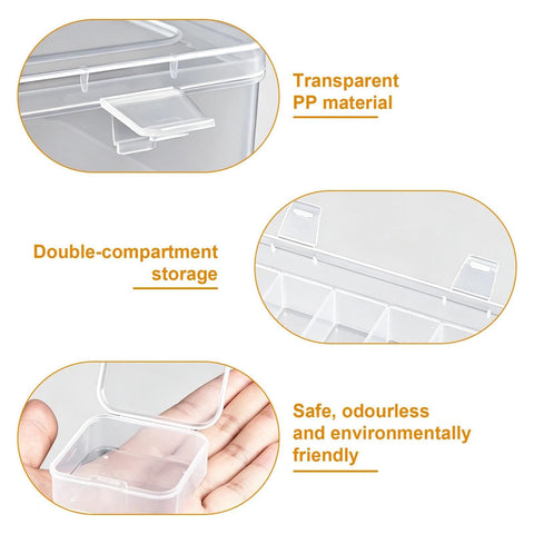 HAOQIAGA 30 Pcs Smal Bead Organiser Storage Box, Mini Bead Organiser Box